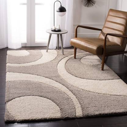Kavi Handloom Beige Polyester Carpet