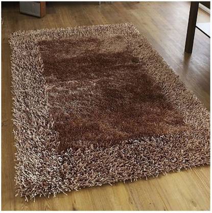 SR Handloom Brown Polyester Carpet
