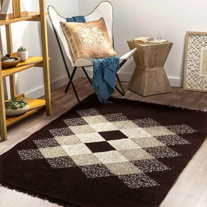 BSB HOME Brown Chenille Carpet