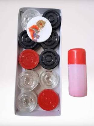 UTE SPORTS CRYSTAL COINS 01 CARROM STRIKER AND 1POWDER Carrom Pawns