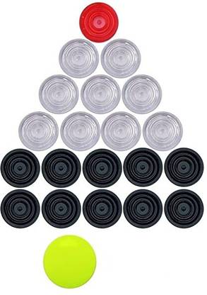 PERICO TRANSPARANT CRYSTAL CARROM COIN WITH STRICKER Carrom Pawns