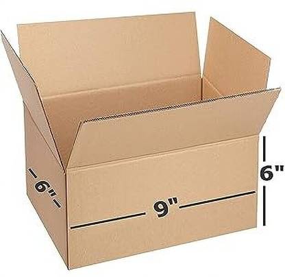 POWERLON Corrugated Cardboard 3 Ply Strong 9 x 6 x 6 Inches Carton Boxes Packaging Box