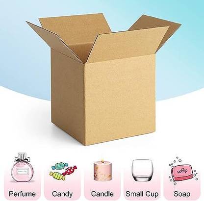 SecureShip Corrugated Cardboard 3 Ply Strong 6 x 6 x 6 Inches Carton Boxes Packaging Box