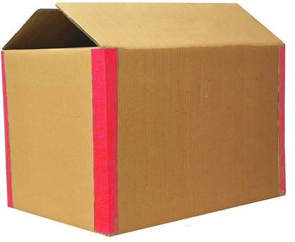MALANI STORES Corrugated Craft Paper 5 PLY CORRUGATED RED REINFORCED EDGES BOX,18X12X12 INCH PACK OF 2 Packaging Box