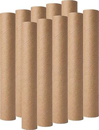 Aurora Industries Corrugated Craft Paper cardboard, 10 inches Poster Mailing Tubes without caps, 2 inch diameter Packaging Box