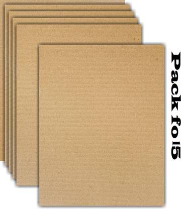 CANS AND HOPE Corrugated Craft Paper 3 ply Corrugated Flat Cardboard sheets for DIY projects, Packing, (A4 Size) Packaging Box