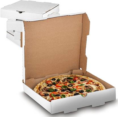 KHAANA PACKAGING Pizza Box Cardboard Box, 3ply Corrugated Pizza box, 6 Inch Pizza Box 6.5X6.5X1.5'' inch Pizza Packaging Box