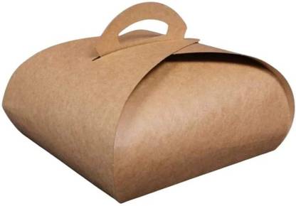 RamaPackaging Cake Box Paper 500g (8"x8"x5") Craft Handle Packaging Box