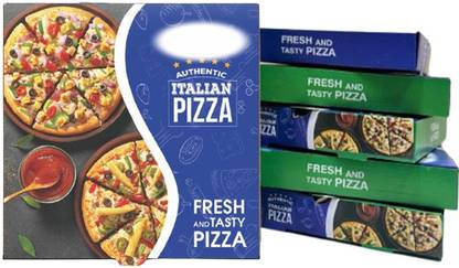 KHAANA PACKAGING Pizza Box Cardboard, Paper (6 inch), Pizza Packaging Box, Size - 6.5X6.5X1.5'' inch, Pizza Packaging Box