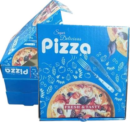 KHAANA PACKAGING Pizza Box Cardboard Pizza Packaging Box 8 inch, Size -8.5X8.5X1.75'' inch, Pizza Packaging Box