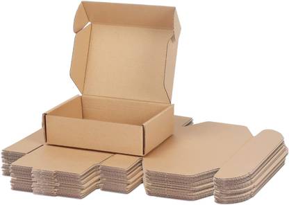 MALANI STORES Self-Locking Box Craft Paper 3ply corrugated self-locking packing brown box size :-6x4x2 inch Packaging Box