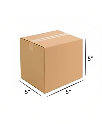 GPM Corrugated Cardboard For E commerce Packing, Gift Packing And Shipping Box, Size (5x5x5) Inch 3Ply Packaging Box