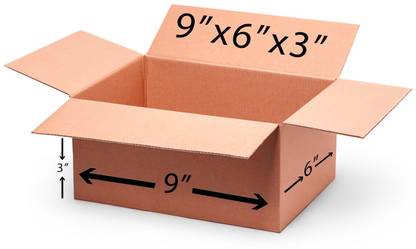 CANS AND HOPE Corrugated Cardboard Blueprint Premium Eco-friendly 3 Ply Corrugated, 9x6x3 Inches Packaging Box