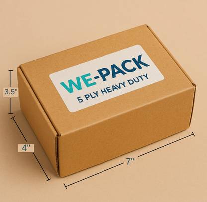 WE PACK Corrugated Cardboard 7x4x3.5 INCHES - Mailer Box - For Parcel ,Courier. Heavy Duty,Durable Packaging Box
