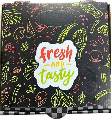 KHAANA PACKAGING Pizza Box Paper, Cardboard 7 Inch Pizza Box 3ply 7X7X1.5 inch Ideal for deliveries from restaurants & Hotel Packaging Box