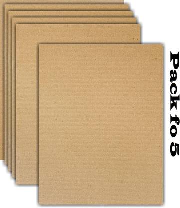 CANS AND HOPE Corrugated Craft Paper 3 ply Corrugated Flat Cardboard sheets for DIY Projects, Packing, (A4 Size) Packaging Box