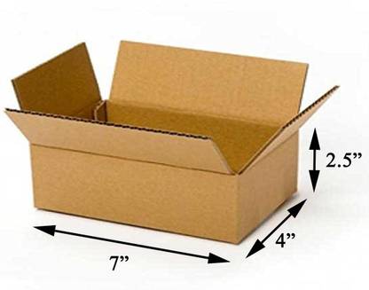 Ankev Corrugated Cardboard 5 Ply Corrugated Packaging Boxes, Box Size L=7, W=4, H=2.5 Inches| Packaging Box