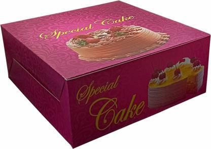 KONFIZ Cake Box Paper for 3 pound Cake-12x12x5 inch size-(10 box pack) Packaging Box