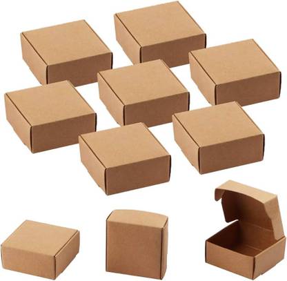 MALANI STORES Self-Locking Box Craft Paper 3 Ply Self Locking Corrugated Packaging BROWN Boxes Size: 3.5*3*1.5 Inch Packaging Box