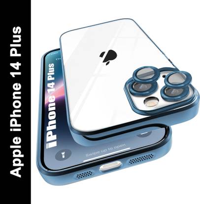 SQUIF Back Cover for iPhone 14 Plus with Built-in Camera Lens Protection and Electroplating Bumper