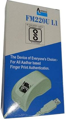 startek Access FM220U L1 Biometric C Type USB Cable Scanner with 1 YEAR RD Services Access Control, Payment Device