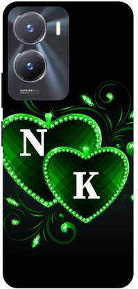 ThePrintlink Back Cover for Vivo T2x 5G, V2253, N K, N LOVE K, N K NAME, N K ALPHABET, HEART