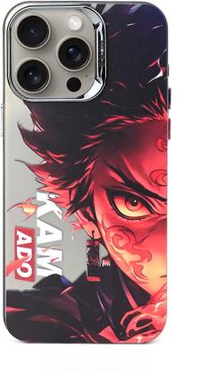 MS-Shield Back Cover for Apple iPhone 15 Pro Max, 3D Anime Demon Slayer Rengoku Embossed Soft Back Case