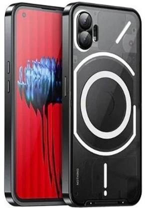 MILLION CASES Back Cover for Nothing Phone 2 Ultra Thin Metal Frame Glass Case