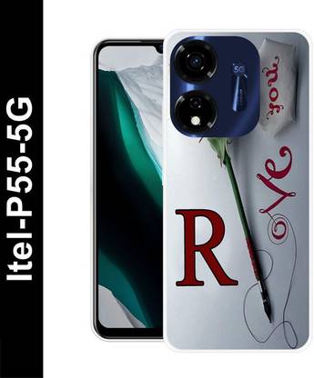 JSSIS Back Cover for Itel P55 5G, R NAME, R LOVE, R ALPHABET, R LETTER NAME