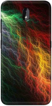 NDCOM Back Cover for Nokia 3.2 Rainbow Lightning Printed