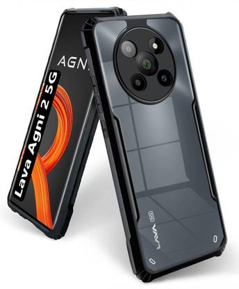 VAPRIF Back Cover for Lava Agni 2 5G, Transparent Hybrid Hard PC Back TPU Bumper
