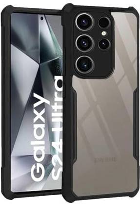 Caseworm Back Cover for Samsung S24 Ultra Slim Fit Transparent Silicon Sides Shockproof Edges Grip Case