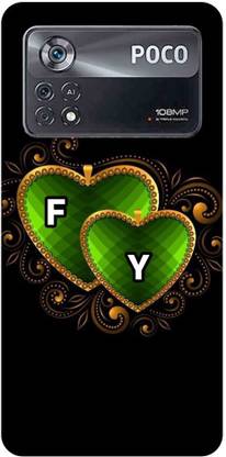 ThePrintlink Back Cover for Poco X4 Pro 5G, F Y, F LOVE Y, F Y NAME, F Y ALPHABET, LOVE