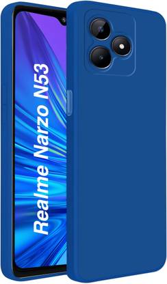 MobiLooks Back Cover for Narzo N53, Hybird Liiquid Silicone Soft Anti shock Case