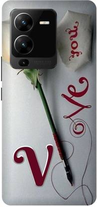 JUGGA Back Cover for vivo V25 Pro 5G, V2158, V LOVES V NAME,V NAME, V LETTER, ALPHABET,V LOVE V NAME