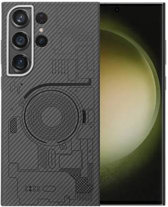 star craftune Back Cover for Samsung Galaxy S24 Ultra, Sliva Real Carbon Fiber Sturdy Durable Carbon 0.5 mm Thin