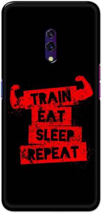 NDCOM Back Cover for Oppo K3 Train Eat Sleep Repeat Printed