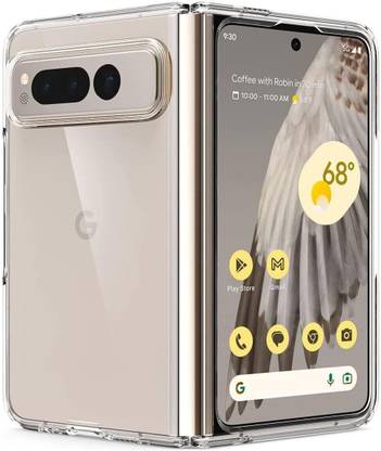 COVERLINE Back Cover for Google Pixel Fold Solid Hard Ultra Thin Protective Transparent Polycarbonate Case