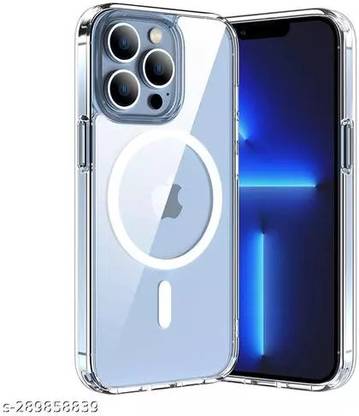 SRR TRADERS Back Cover for Transparent Magnetic MagSafe Compatible Clear Protective Case for Apple iPhone 13 Pro max