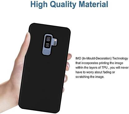 sadgatih Back Cover for Matte Finish Soft Back Case Cover for Samsung Galaxy S9 Plus - Black