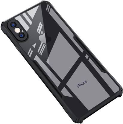 SUNSHINE Back Cover for IPHONE XS MAX| Shockproof Crystal Clear | 360 Degree Protection | Black Case Cover