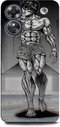 INTERWEY Back Cover for Oppo A17 BAKI HANMA, ANIMATED CHARACTER, ANIME, BODYBUILDER