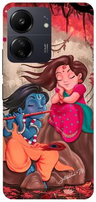 DIKRO Back Cover for POCO C65, MZB0G8NIN, RADHA, KRISHAN, KISHAN, KANHAIYA, JI, RANI