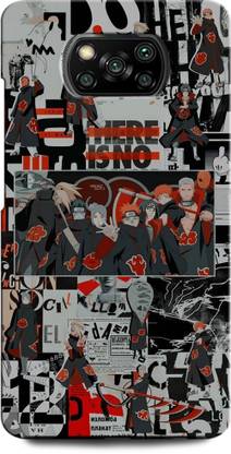INTERWEY Back Cover for POCO X3 AKATSUKI, NARUTO, JAPANESE SERIES, CARTOON CHARACTER
