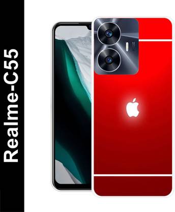 JSSIS Back Cover for Realme C55 ( APPLE LOGO,APPLE PRINT,IPHONE) PRINTED BACK COVER