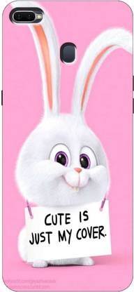 iprinto Back Cover for OPPO F9, CPH1881 Cute Rabbit Printed Back Cover