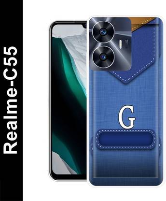 LUCKY MOBI.COM Back Cover for Realme C55, G NAME, G LOVE, G ALPHABET, G LETTER NAME