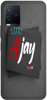 Royal Case Back Cover for Vivo Y21A AJAY, KING, BLACK, NAME LETTER, TEXTURE, ART, ABSTRACT