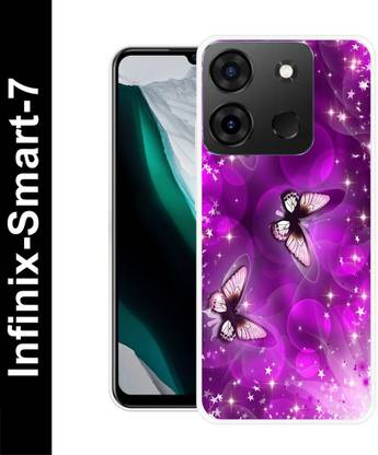 DEVLIYACASE Back Cover for Infinix Smart 7 BUTTERFLY, BEAUTIFUL BUTTERFLIES, BLUE BURRERFLY, GLITTER