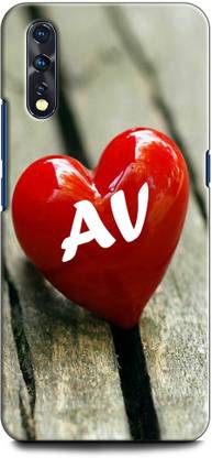 INDICRAFT Back Cover for Vivo S1 A V, A LOVES V, NAME, ALPHABET, AV LOVE, HART, BLUE